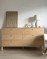 6 Drawer Chest COLLINS Light Brown_1055136