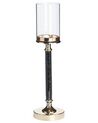 Kerzenständer ABBEVILLE 48 cm Glas Schwarz