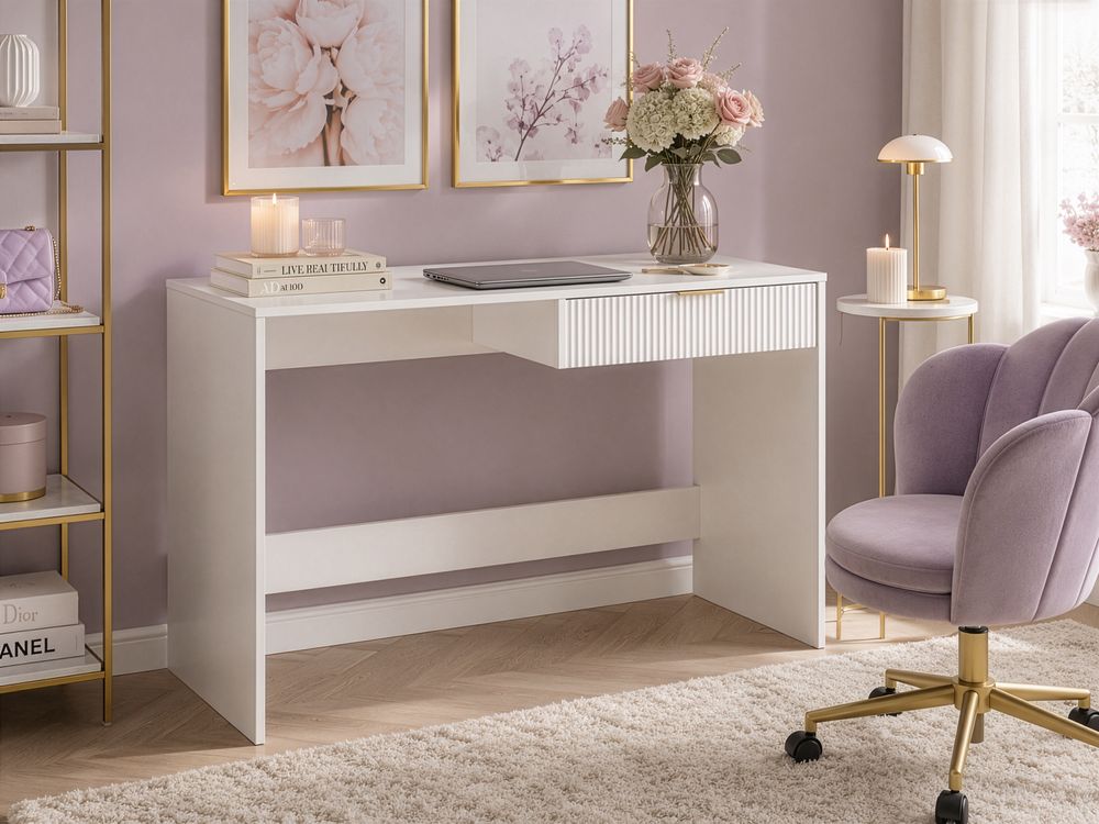 Bureau LUTETIA 120 cm x 60 cm Wit