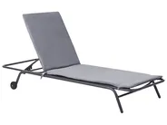 Sonnenliege VOLTERRA mit Relaxfunktion Metall Grau_1035785