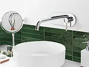 Wandmontierte Waschtischarmatur GUAIBA Messing Silber_1187034