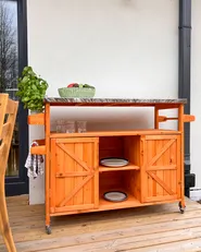 Outdoor-Kücheninsel SCANNO Hellbraun Tannenholz_1072101