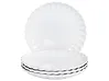 Dessertteller 4er Set NETTLE Steinzeug Weiß 21 cm