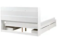 Bed with Storage Drawers BIZOU White 160 x 200 cm (EU King Size)_1033133