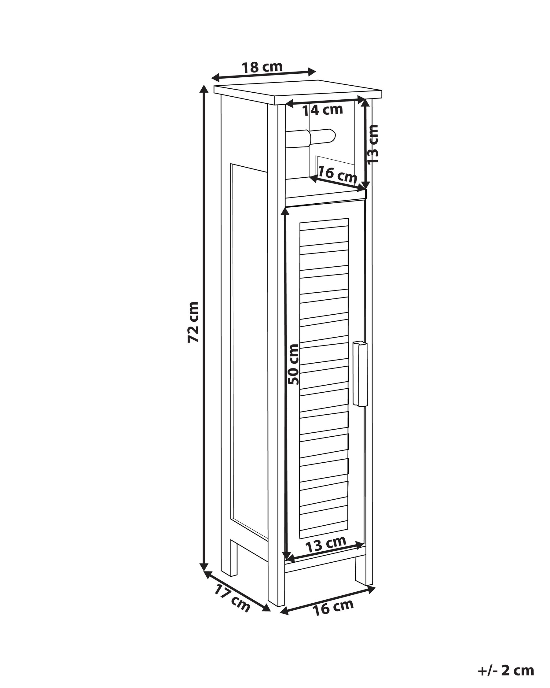 Toilet Paper Cabinet OLATHE Bamboo Wood Black_1031740