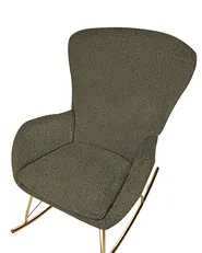 Schaukelsessel ANASET Bouclé Dunkelgrün_914712