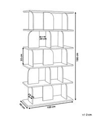 5 Tier Bookcase ESPERANCE 186 cm Dark Brown_1188024