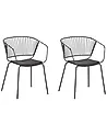 Esszimmerstuhl 2er Set RIGBY Metall Schwarz