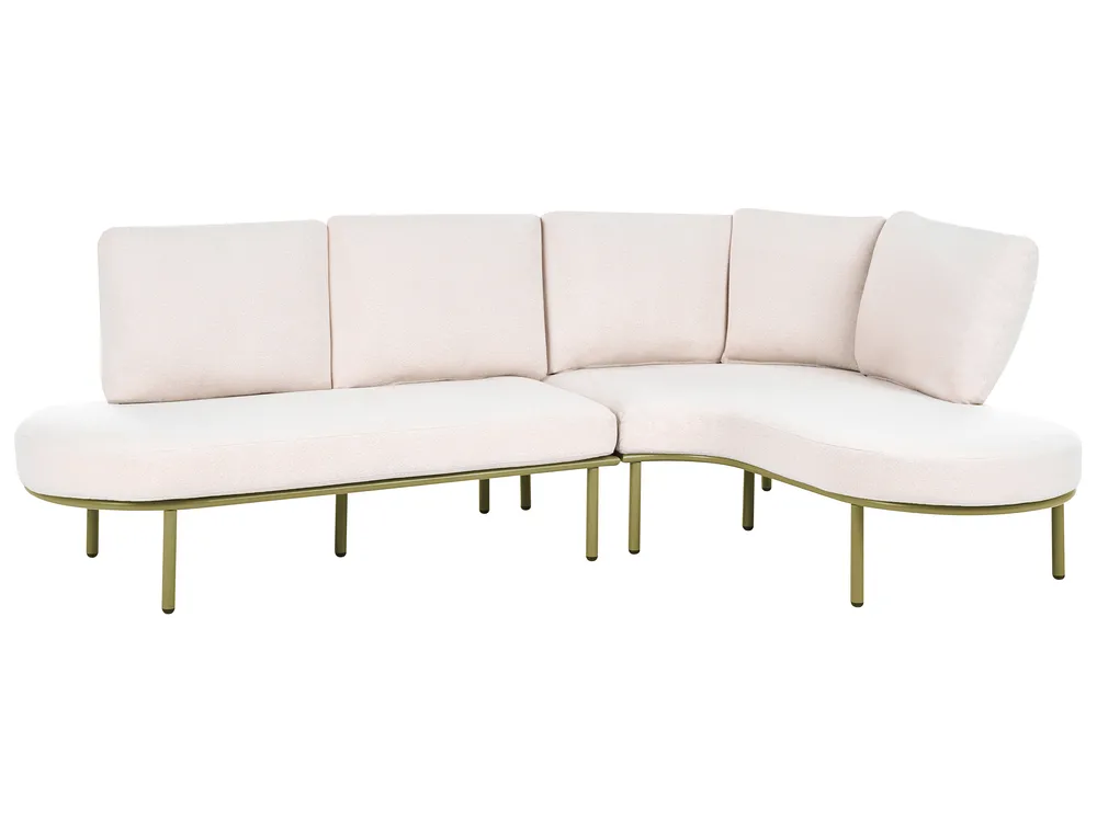 Gartensofa mit Tisch 4-Sitzer POLLINA Metall Grün_1079010