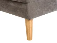 Eckschlafsofa 3-Sitzer NUBORG mit Stauraum Chenillegewebe Taupe linksseitig_1017478
