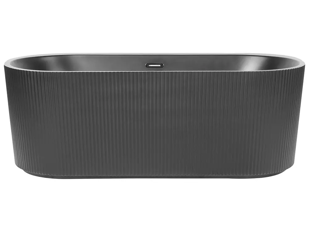 Freistehende Badewanne GOCTA 169 x 80 cm Schwarz_879153