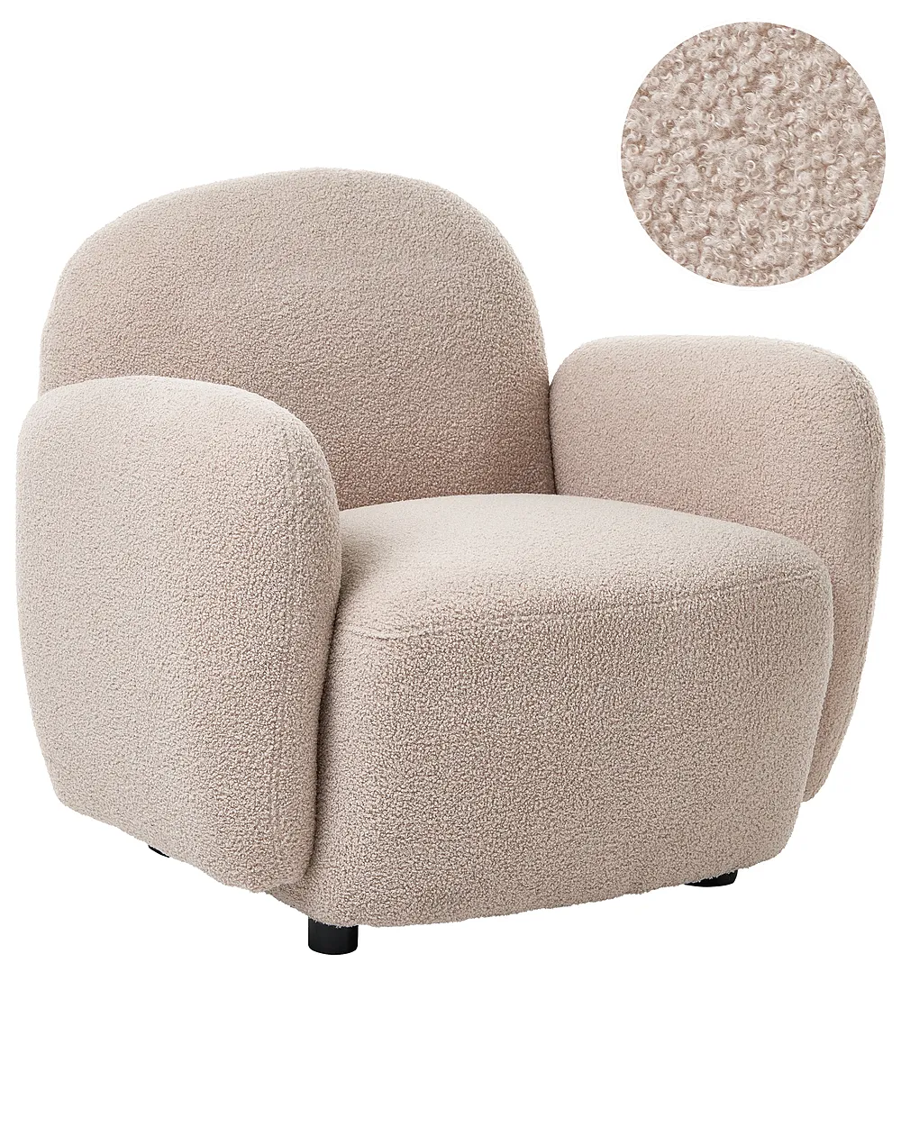 Fauteuil JULE Bouclé Beige