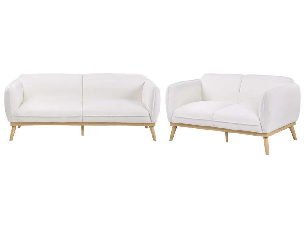 Sofa Set 5-Sitzer LJUNG Bouclé Weiß_1076634