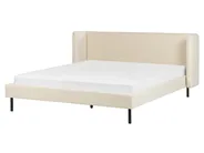 Bed Velvet ARETTE 160 x 200 cm (EU King Size) Light Beige_875238