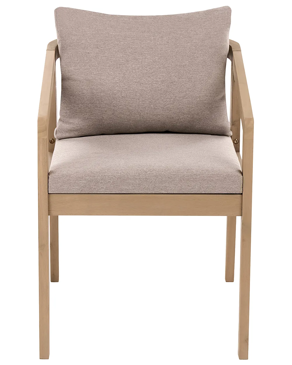 Set of 2 Garden Chairs with Cushions TOSCANELLA Certified Acacia Wood Light Brown_1161954