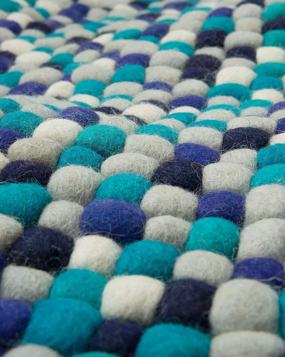 Teppich AMDO Marineblau 160 x 230 cm Wolle_718668