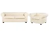 Sofa Set 4-Sitzer CHESTERFIELD Echtleder Hellbeige