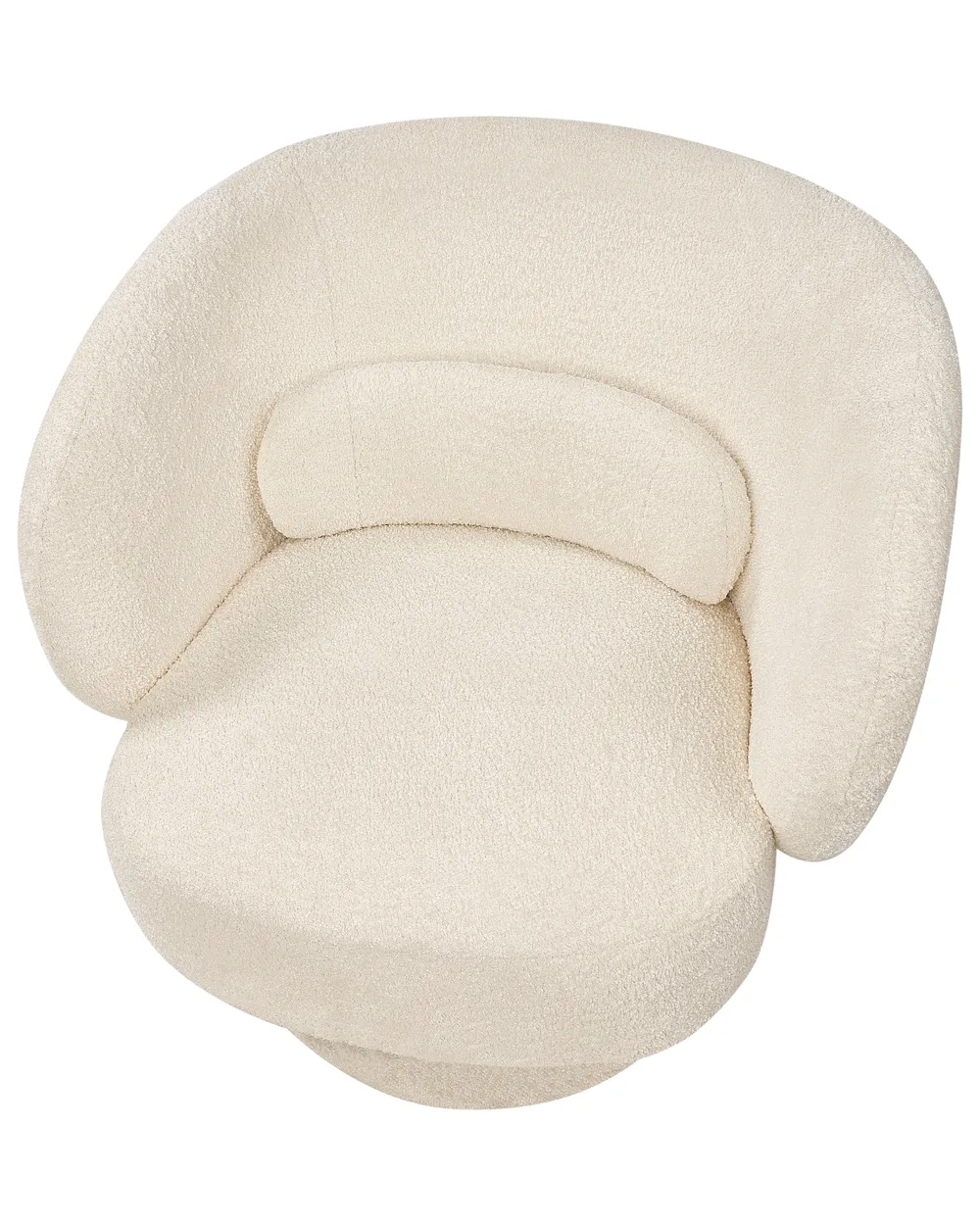 Drehsessel LIEKSA Bouclé Cremeweiß_938312