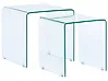 Beistelltisch 2er Set KENDALL Sicherheitsglas Transparent