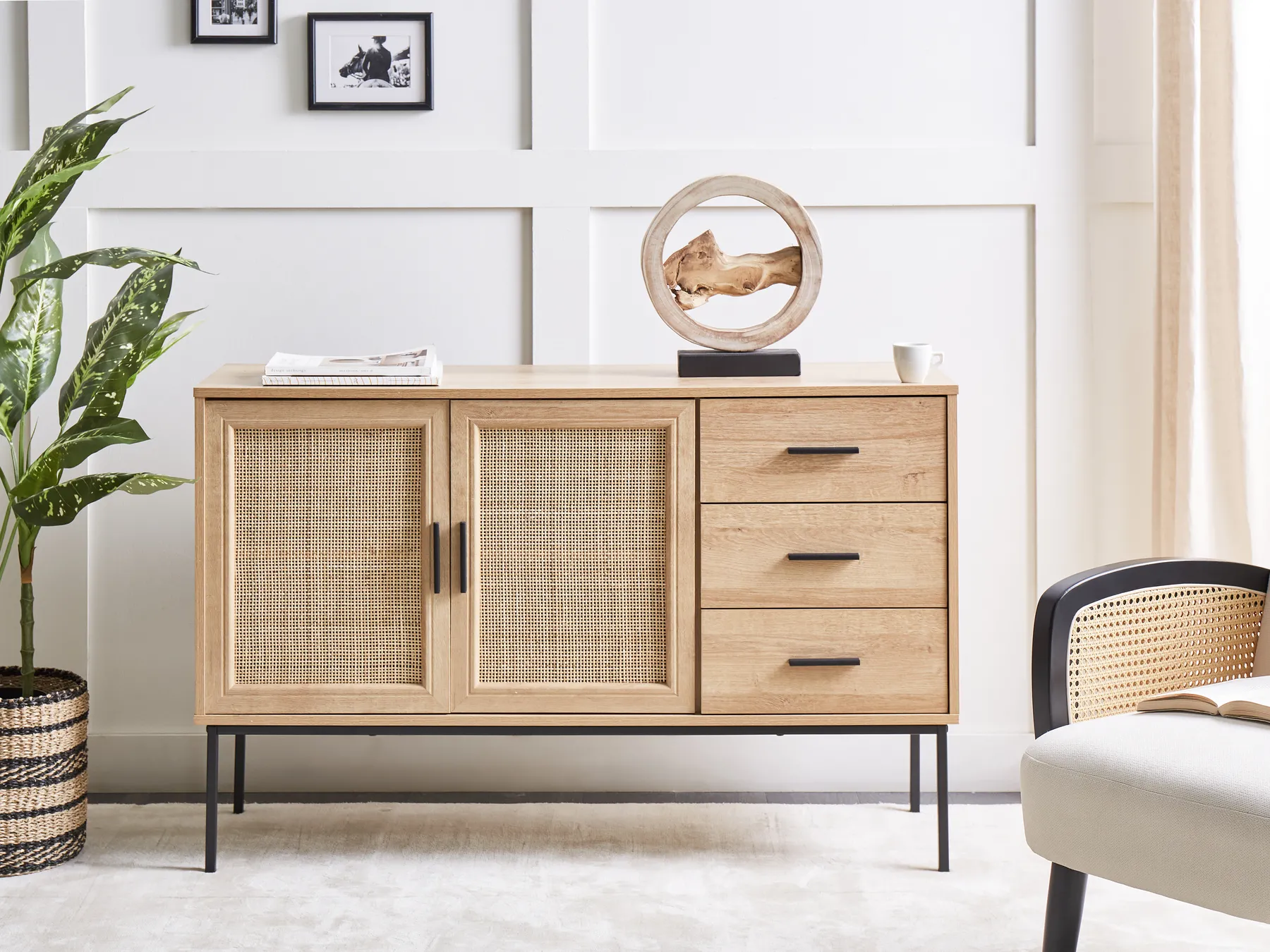 Sideboard mit 2 Türen PASCO Hellbraun_928309