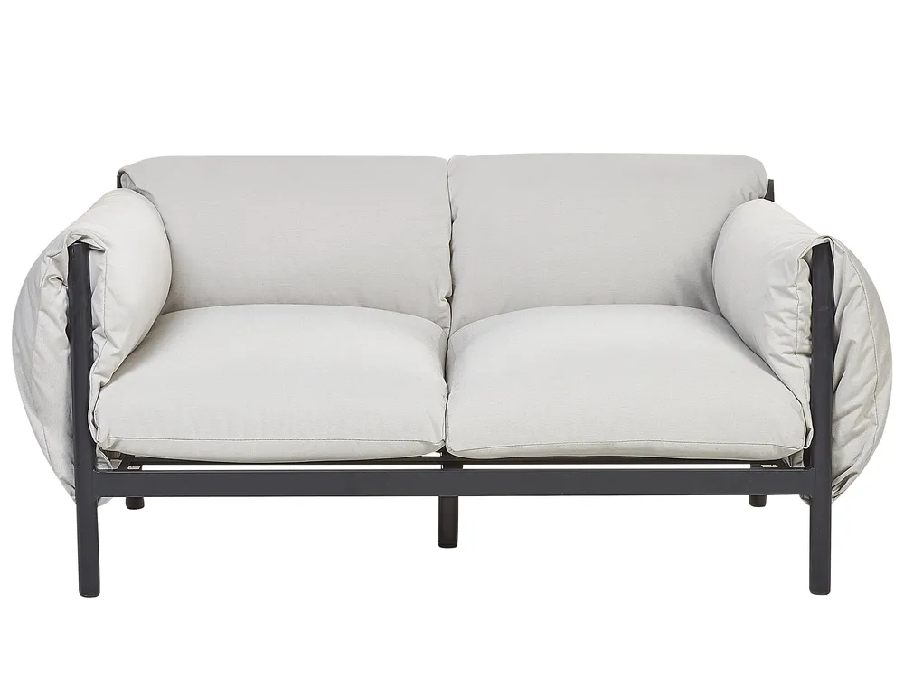 Gartensofa 2-Sitzer ESPERIA Metall Grau_868367