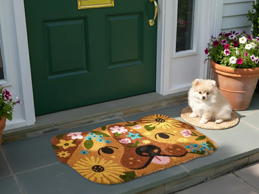 Fußmatte TIBIG Bunt 60 x 90 cm Hund Kokosfasern