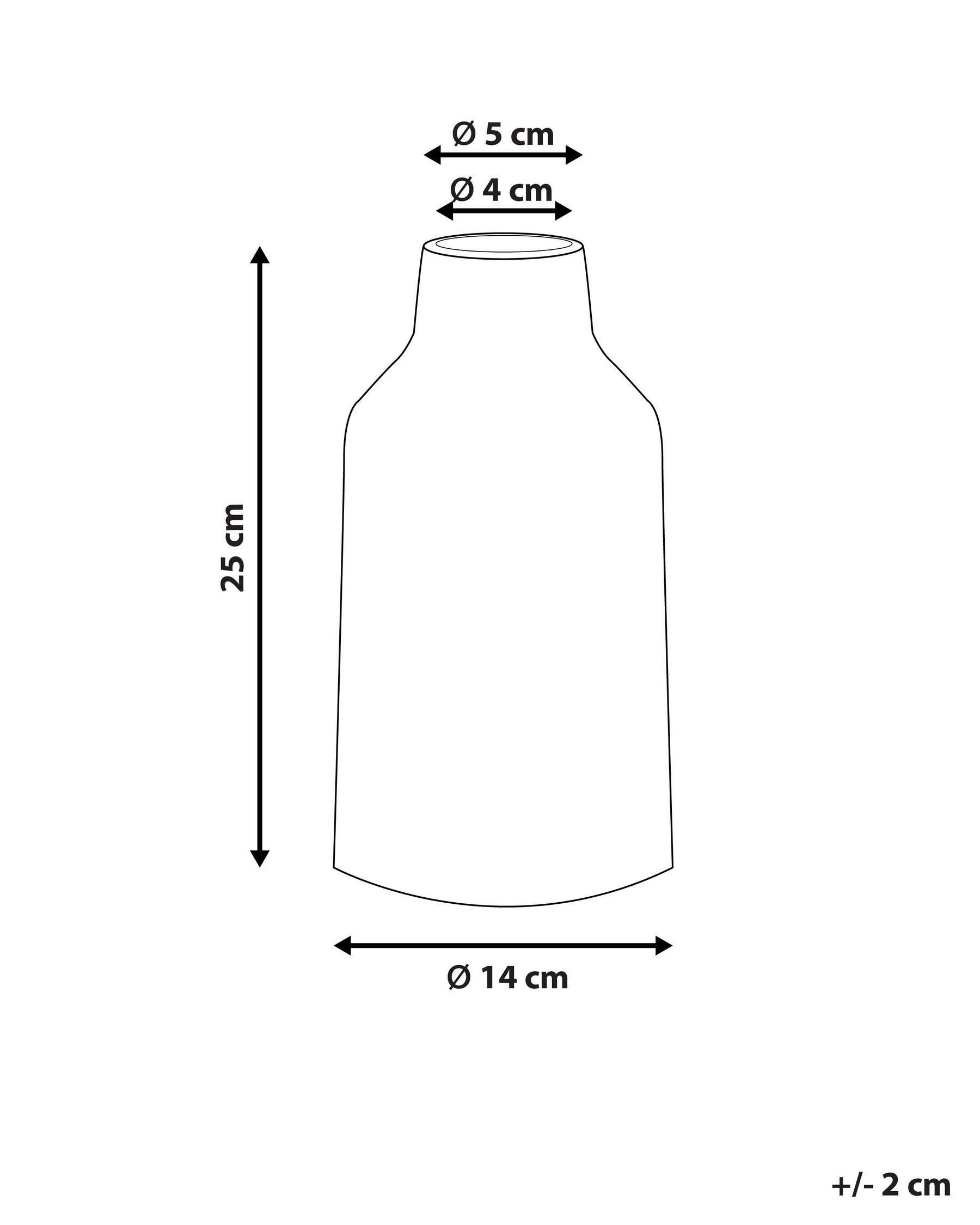 Blumenvase AMISOS 25 cm Steinzeug Weiß_810619