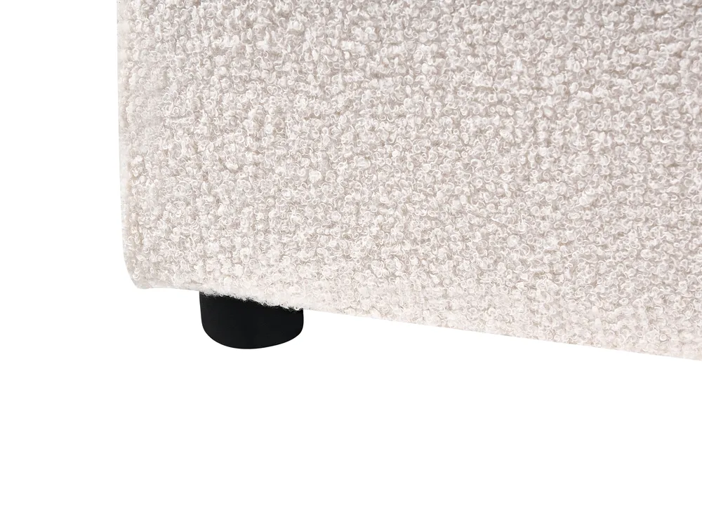 Wasserbett Bouclé LAVAUR 180 x 200 cm Cremeweiß_985845