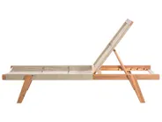 Sonnenliege PROSSEDI mit Relaxfunktion Akazienholz Beige_956612