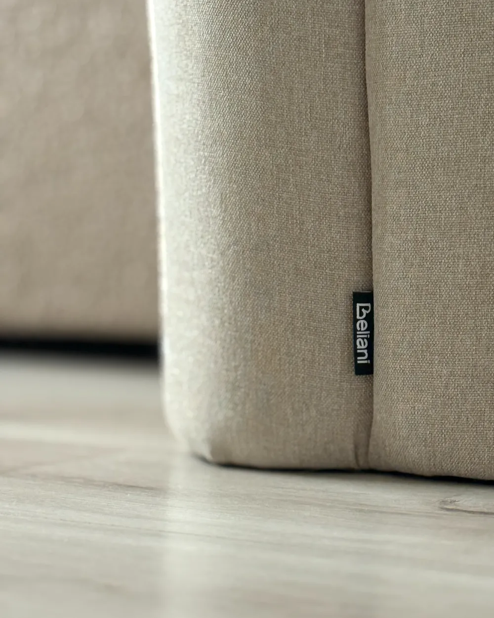 Pouffe TAPPEN Faux Linen Beige_1026155