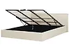 Bett mit Stauraum ORBEY Stoff Hellbeige 180 x 200 cm