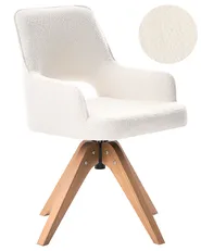 Esszimmerstuhl drehbar MORAVIA Bouclé Hellbeige_1092467