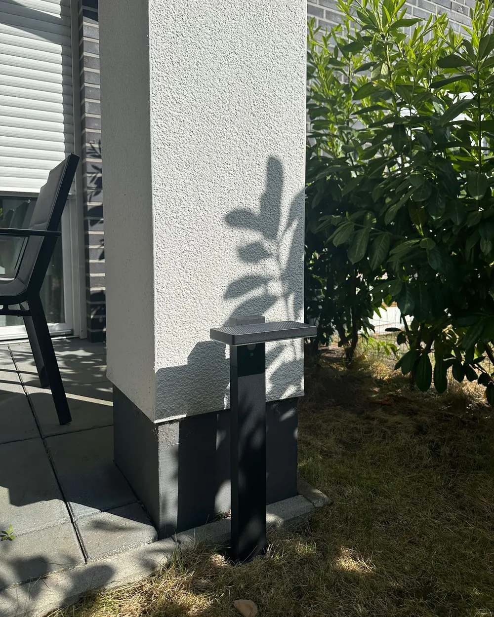 Solar LED Pollerleuchte POPLAR mit Bewegungsmelder Schwarz_986746