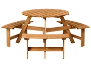 Picknicktisch mit Bänken CAPARCOTTA Tannenholz Hellbraun_1102560