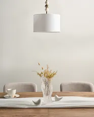 Hängeleuchte LOKY Metall Messing / Beige_1024709