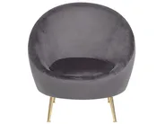 Sessel LANGA Samtstoff Grau_747290