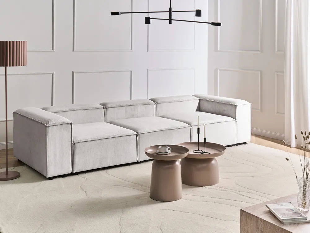 Modulsofa 3-Sitzer ARDAL Cord Cremeweiß