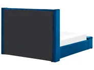 Bett mit Stauraumbank NOYERS Samtstoff Marineblau 140 x 200 cm_834688