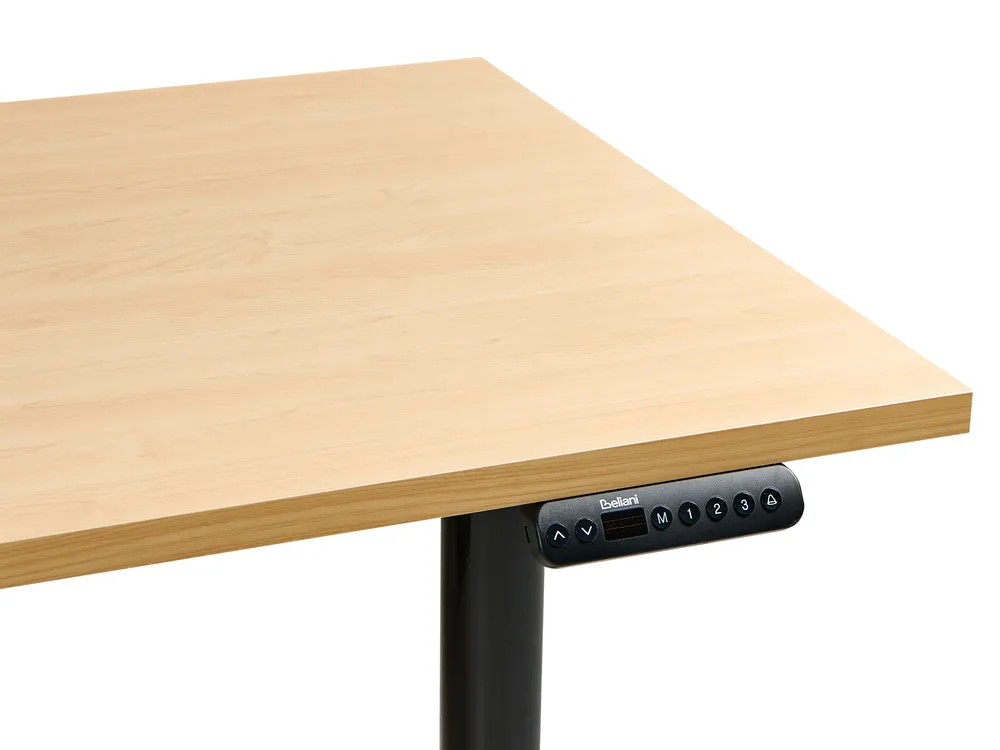 Schreibtisch elektrisch höhenverstellbar DESTINAS 180 cm 72 cm Schwarz / Hellbraun_1000490