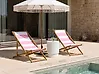 Ersatzstoff für Sonnenliege 2er Set ANZIO/AVELLINO 113 x 44 cm Rosa
