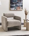 Armchair HALLSBERG Boucle Taupe