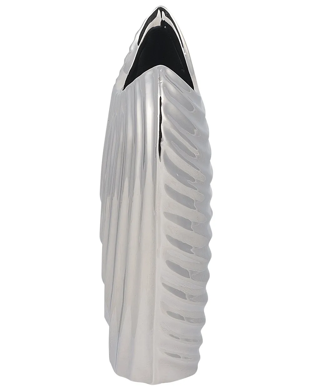 Dekovase ECETRA 26 cm Steinzeug Silber_733831