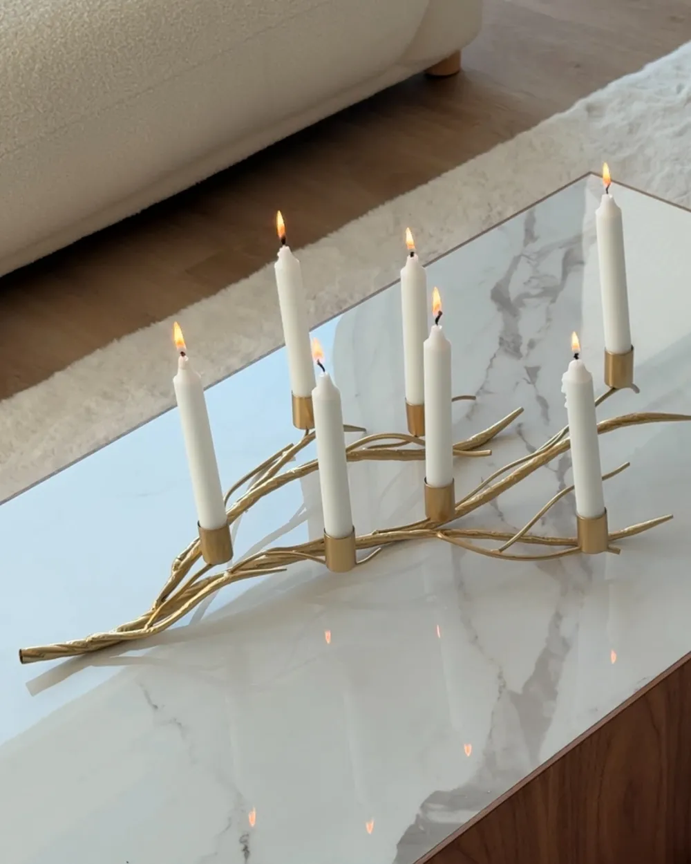 Kerzenständer ARRENTELA 10 cm Metall Gold_1017998