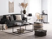 Sofa 2 Seater KALMAR Fabric Black_1169884