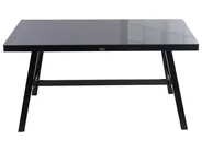 Gartenmöbel Set 4-Sitzer CANETTO inkl. Kissen Metall Schwarz_808280
