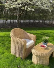 Gartensessel LIVADEIA Rattan Naturfarben_997521