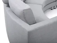 Canapé arrondi 7 places ROTUNDE Tissu Gris clair_709300