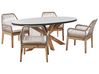 Gartenmöbel Set 4-Sitzer ORISTANO inkl. Kissen Beton Beige