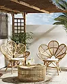 Pfauenstühle 2er Set FLORENTINE Rattan Naturfarben