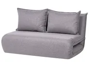 Schlafsofa 2-Sitzer ROROS Kunstleinen Dunkelgrau_1038934